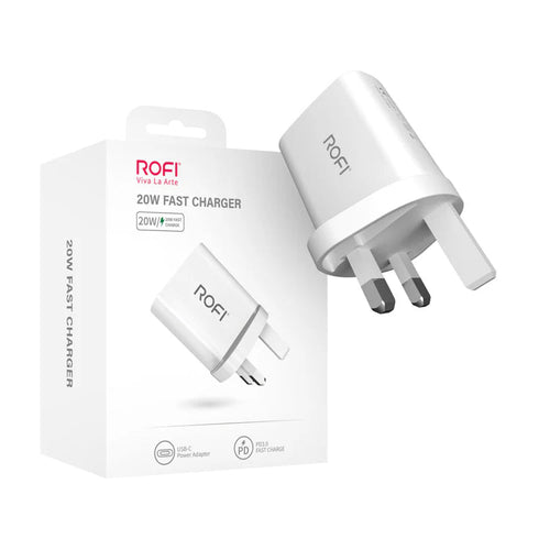 محول طاقة قابس شحن ROFI 20 وات من النوع C \ مع كابل من C إلى L 