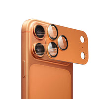 MOCOLL 360° Camera Lens Protector for iPhone 17 Pro Max | Tempered Glass with Metal Frame - Orange Color
