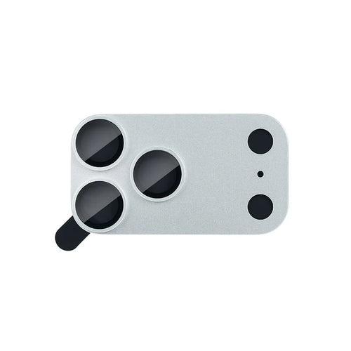 MOCOLL 360° Camera Lens Protector for iPhone 17 Pro | Tempered Glass with Metal Frame - Silver Color