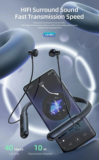 سماعات رأس رياضية لاسلكية مغناطيسية BT5.3 من LEEDOR LD-803
