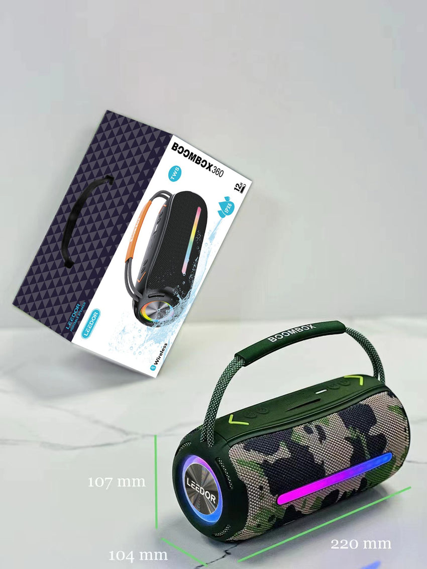 مكبر صوت بلوتوث محمول خارجي من LEEDOR، مكبر صوت صغير لطيف BM360