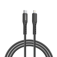 كابل بيانات LEEDOR نايلون 3A للشحن السريع من النوع C إلى Lightning LD-009QC-L