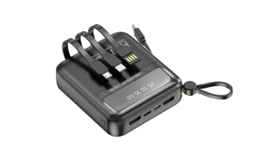 شاحن LEEDOR HT-DX255 المحمول: سعة 10000 مللي أمبير في الساعة وإخراج سريع بقوة 22.5 وات.
