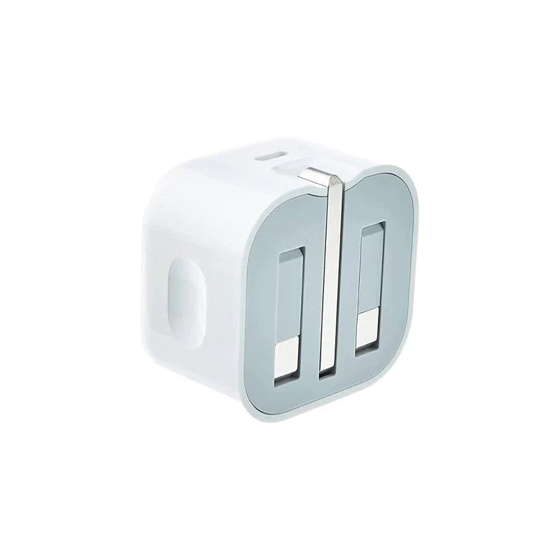 مجموعة الشحن السريع من Apple: محول طاقة USB-C بقوة 20 وات + كابل USB-C إلى Lightning بطول 1 متر 