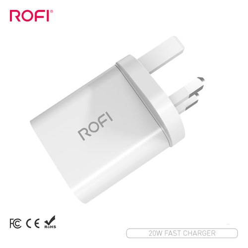 محول طاقة قابس شحن ROFI 20 وات من النوع C \ مع كابل من C إلى L 
