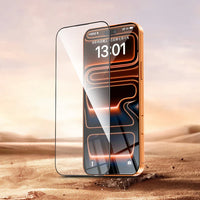 Mocoll for iPhone 17 Pro Max Screen Protector, 2.5D Full Coverage HD Tempered Glass - Black